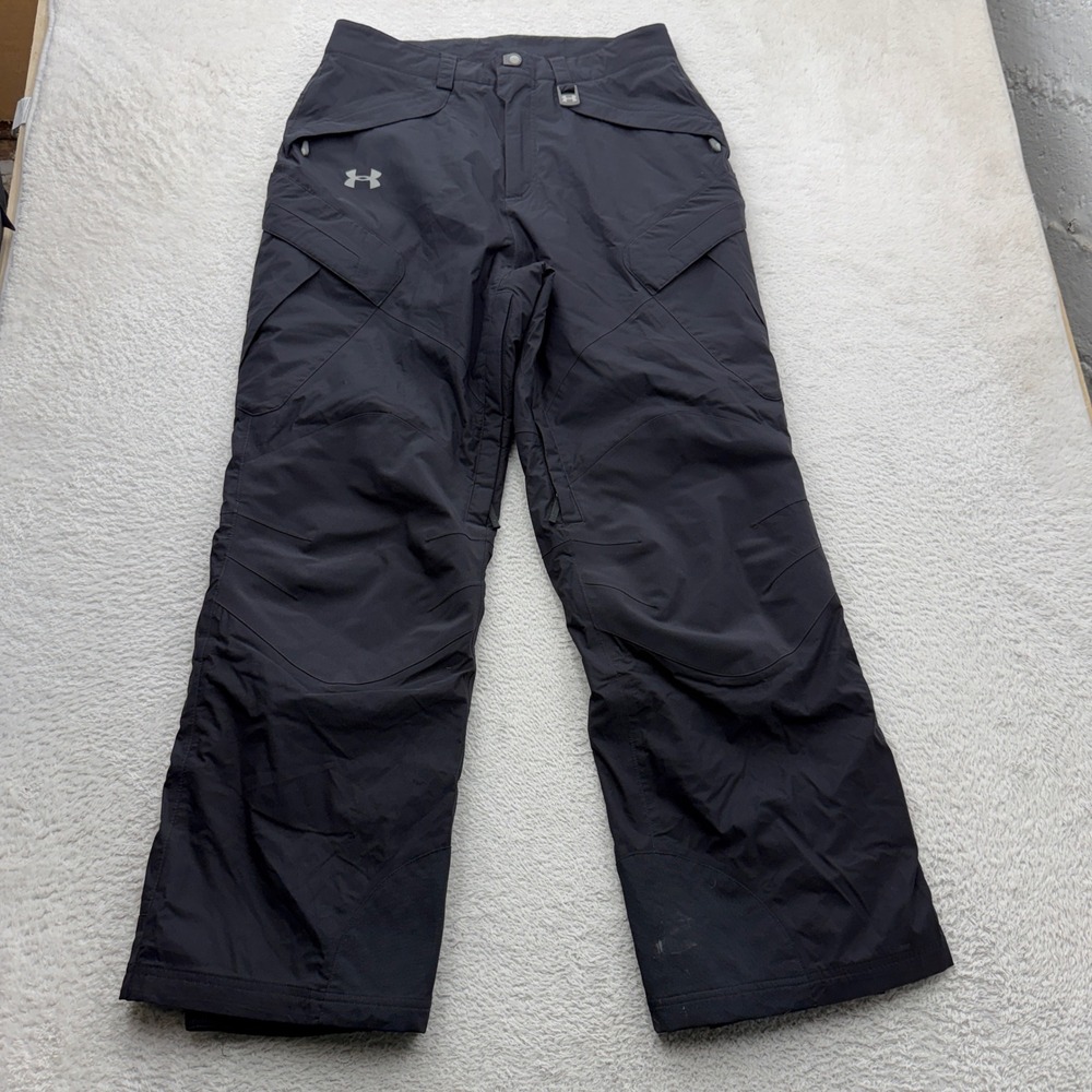 Under Armour Mens Black Insulated Ski Snowboard Cargo Pants Medium